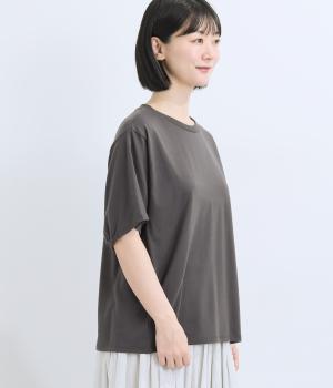 接触冷感ぽわんなTシャツ(スミクロ-L)