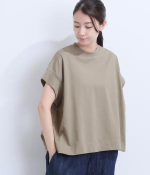 接触冷感しっかり者の半袖Tシャツ(モカ-L)
