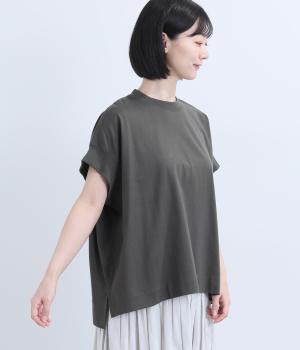 接触冷感しっかり者の半袖Tシャツ(スミクロ-L)