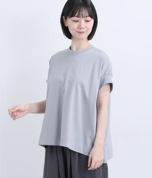 接触冷感しっかり者の半袖Tシャツ(ブルーグレー-L)