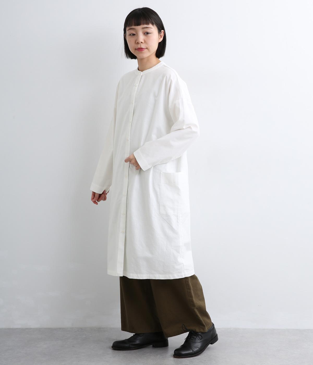 ソフトオックスバンドカラーワンピース(オフ-M)