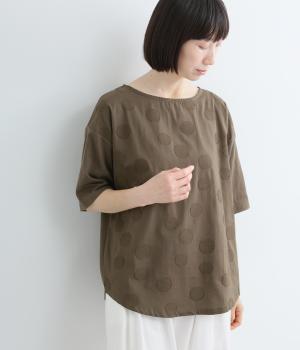 まんまるまるまる5分袖Tシャツ(ブラウン-L)