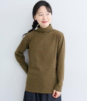 毎日着たいもっちりタートルネック（モカ×スミクロ・L）