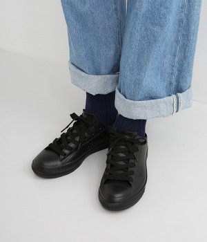 スニーカー　レインシューズ(ALL BLACK-L)