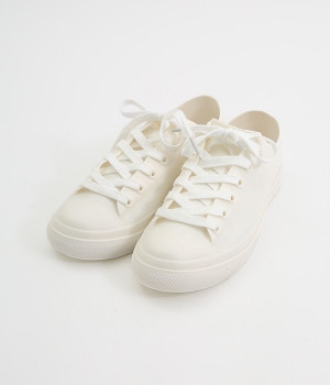 スニーカー　レインシューズ(ALL WHITE-L)