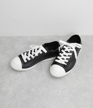 スニーカー　レインシューズ(BLACK/WHITE-S)