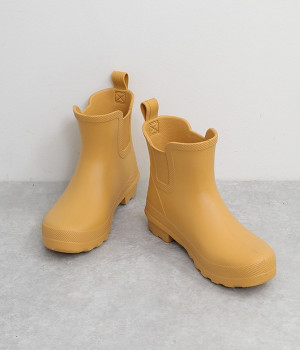 軽量　レインブーツ(マスタード-L)