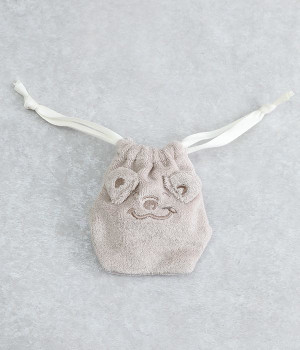 [リンネル掲載]サンドイッチハウスメルヘンコラボ メルヘンフェイスパイル巾着(ブラウン-ONESIZE)