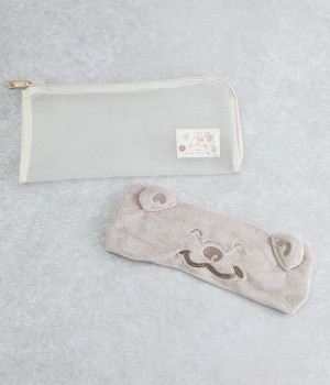 [リンネル掲載]サンドイッチハウスメルヘンコラボ メルヘンフェイスポーチ付きヘアバンド(ブラウン-ONESIZE)