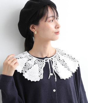 cotton lace Collar(ホワイト-ONESIZE)