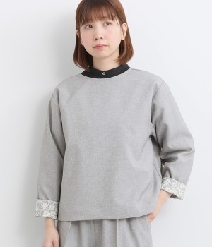 リネン見えポリ前後2wayジャケット(グレー-ONESIZE)