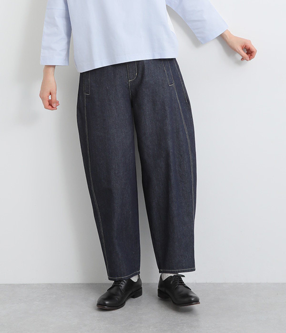 8ozデニムダーツパンツ(ネイビー-ONESIZE)