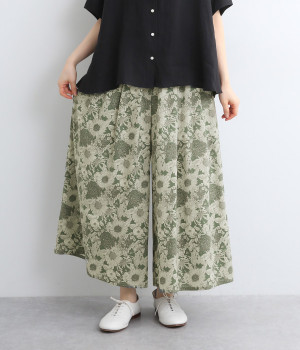 LIBERTYPRINTスカート見えパンツ(グリーン×SwimDunclare-ONESIZE)