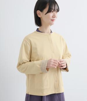 コットン天竺袖裏LIBERTY使いカーディガン