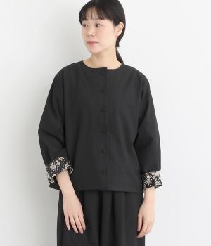 無地&千鳥2wayジャケット(ブラック×Malory-F)