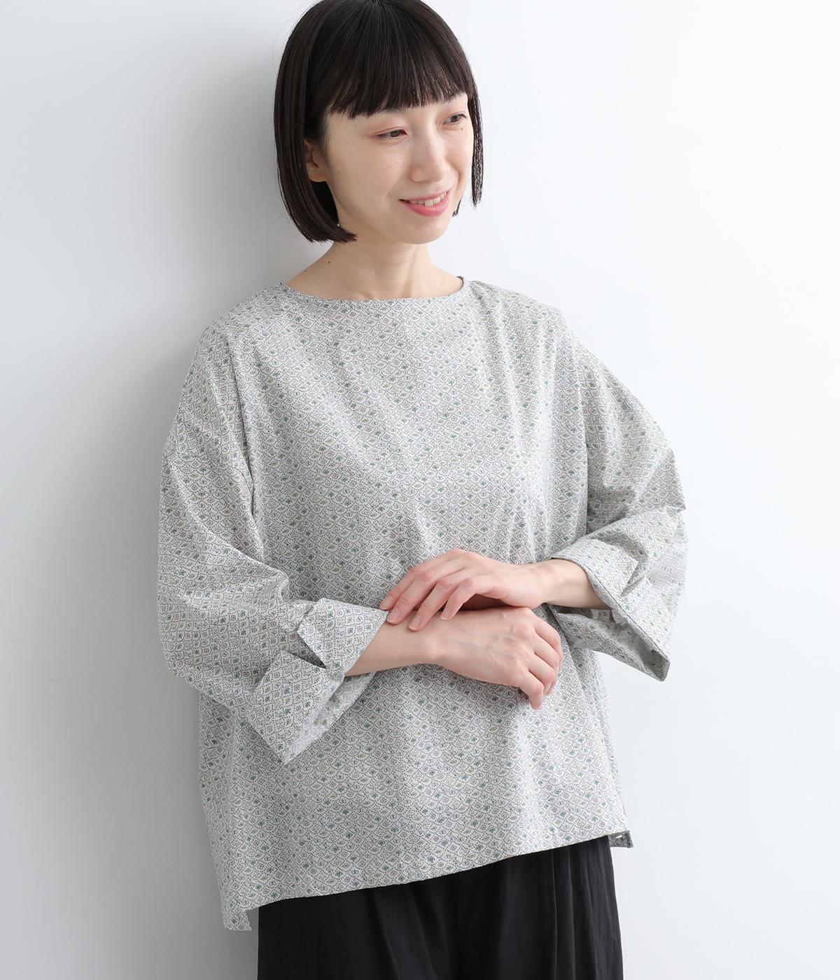 LIBERTYタナローンTブラウス(ForestWave×グレー-ONESIZE)