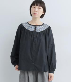 ブロード×LIBERTY切替ブラウス
