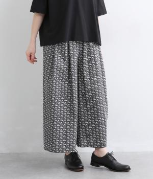 リバティタナローン　スカート見えパンツ(ブラック-F)