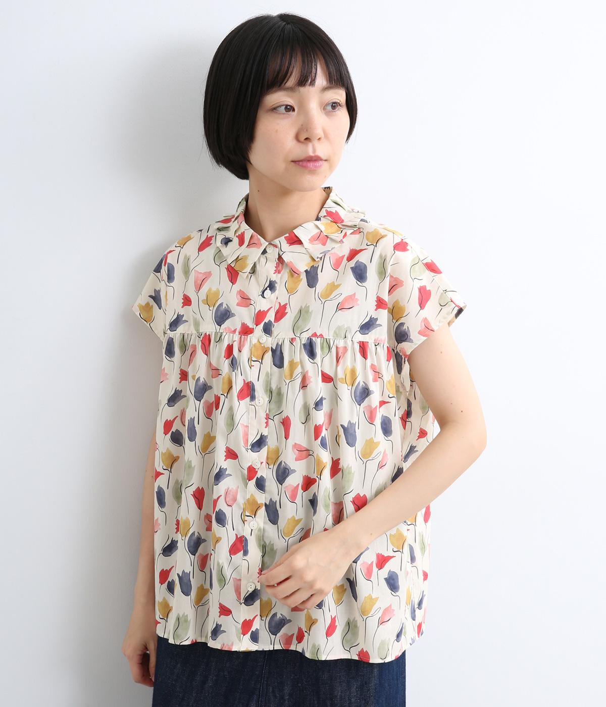 ももたん⚠️新品‼️リナシメントドットブラウス LIBERTYタナローン タック襟フレンチブラウス｜sosotto（ソソット）の