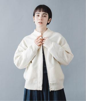 キルティングニットブルゾン(オフホワイト-F)