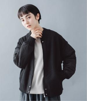 キルティングニットブルゾン(ブラック-F)