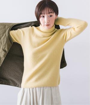 カシミヤ100％タートル(イエロー-F)