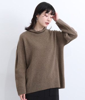 チェスオフタートルニット(ブラウン-ONESIZE)