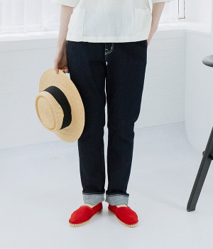 ストレッチデニムパンツ(インディゴ-M)
