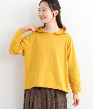 ハイゲージ裏毛　パーカー(マスタード-ONESIZE)