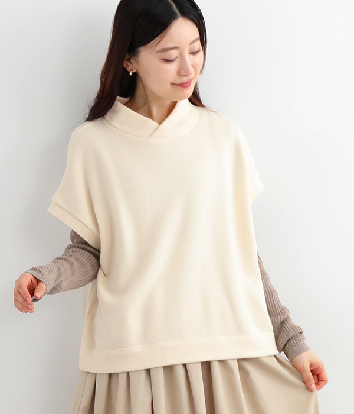 マハバーラ裏毛　ヘチマベスト(キナリ-ONESIZE)