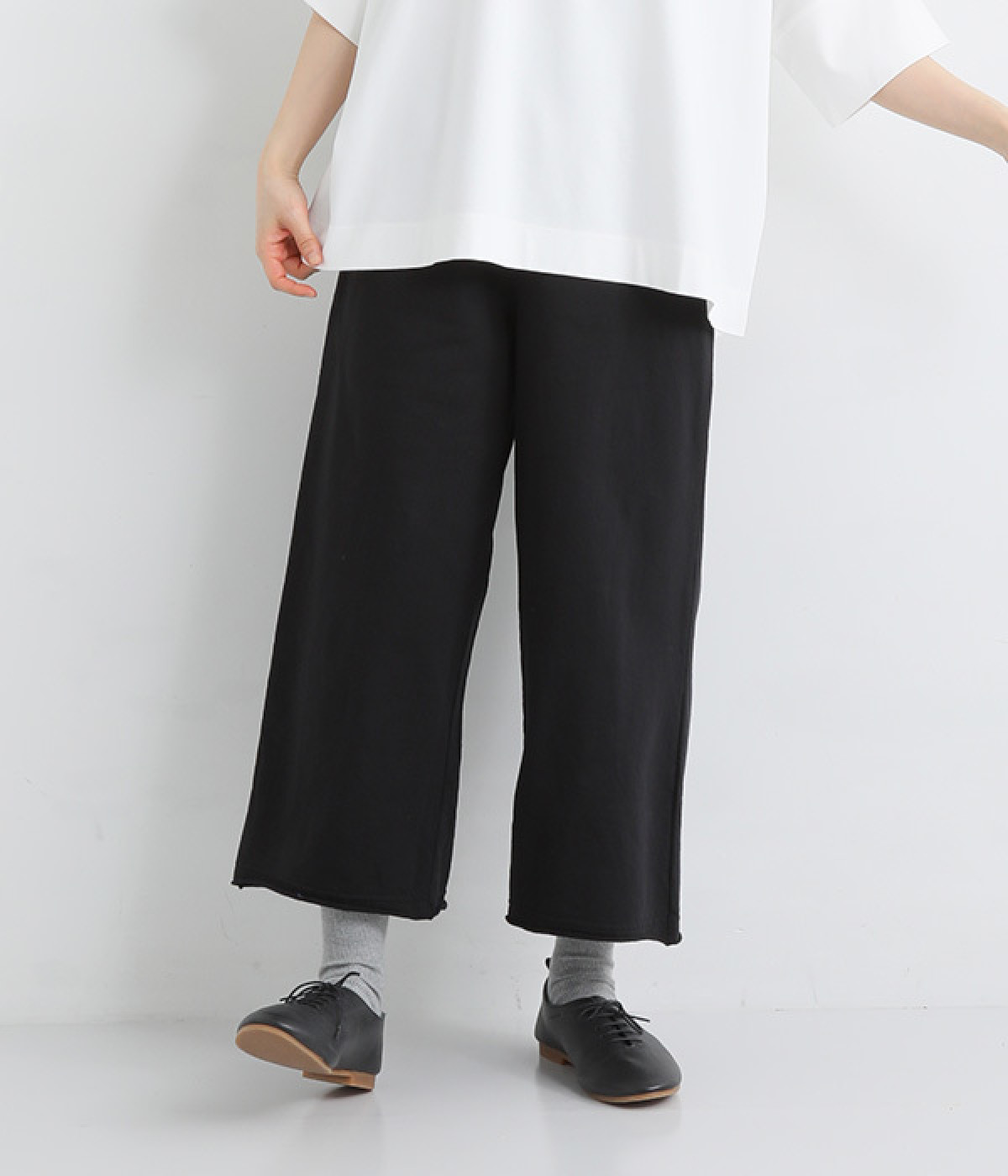 ハイゲージ裏毛キュロット(ブラック-ONESIZE)