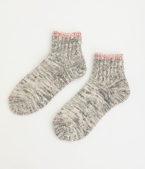 スーピマコットンソックス(ネイビーMIX-ONESIZE)