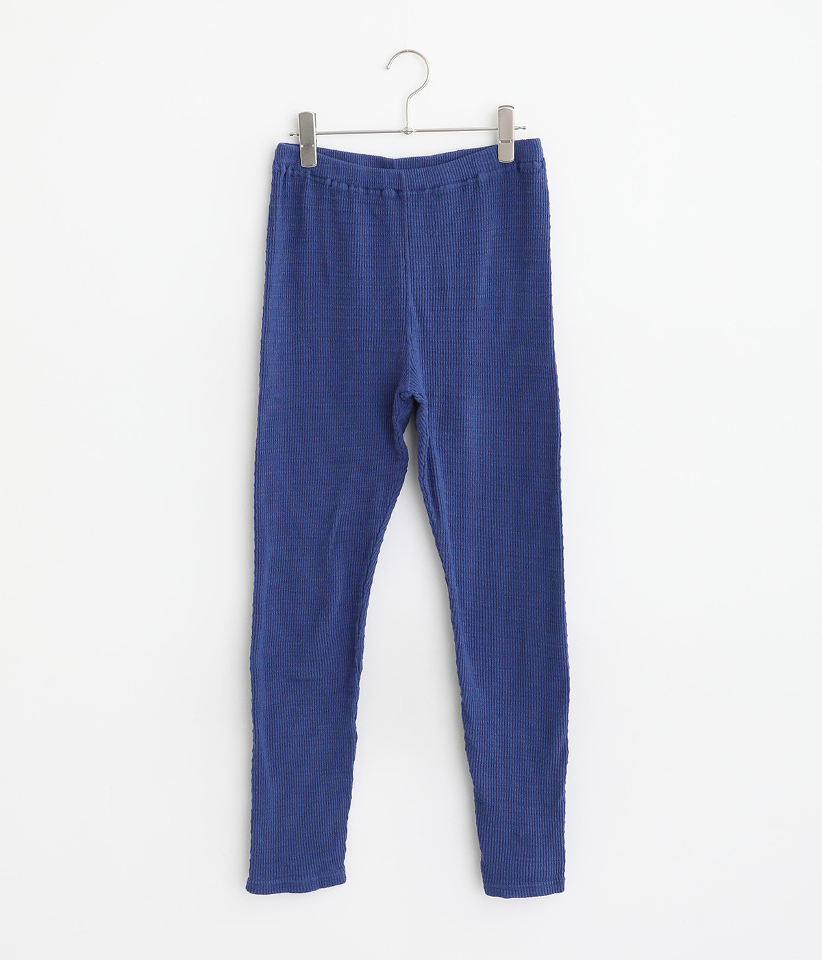 コットンムラ糸タックテレコスパッツ(ダークブルー-ONESIZE)