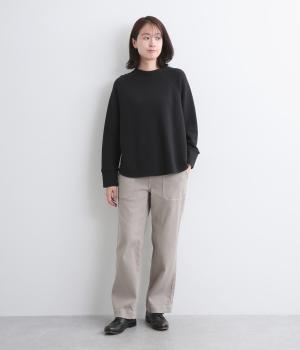 コットンマハバーラ裏毛ミドルタートル(ブラック-F)