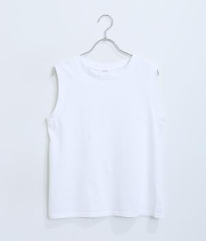 ハイゲージ天竺ノースリーブTシャツ