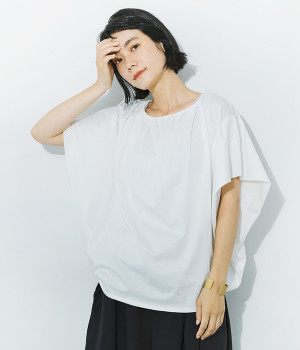 ネックギャザープルオーバー(オフホワイト-ONESIZE)