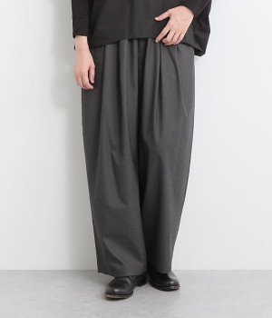 ワイドタックパンツ(チャコール-ONESIZE)