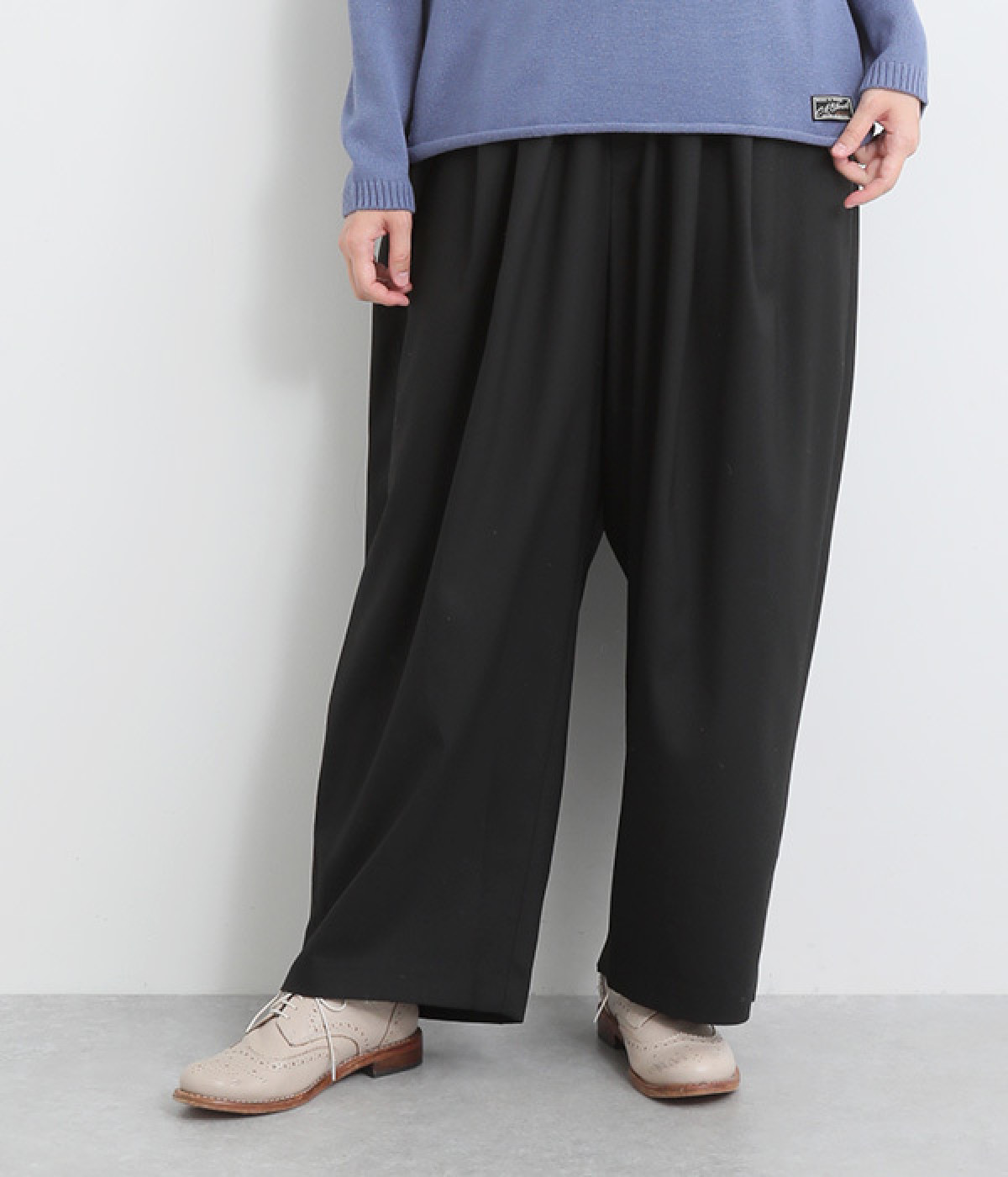 ワイドタックパンツ(ブラック-ONESIZE)