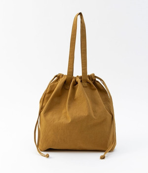 天日干しコットン巾着大(マスタード-ONESIZE)