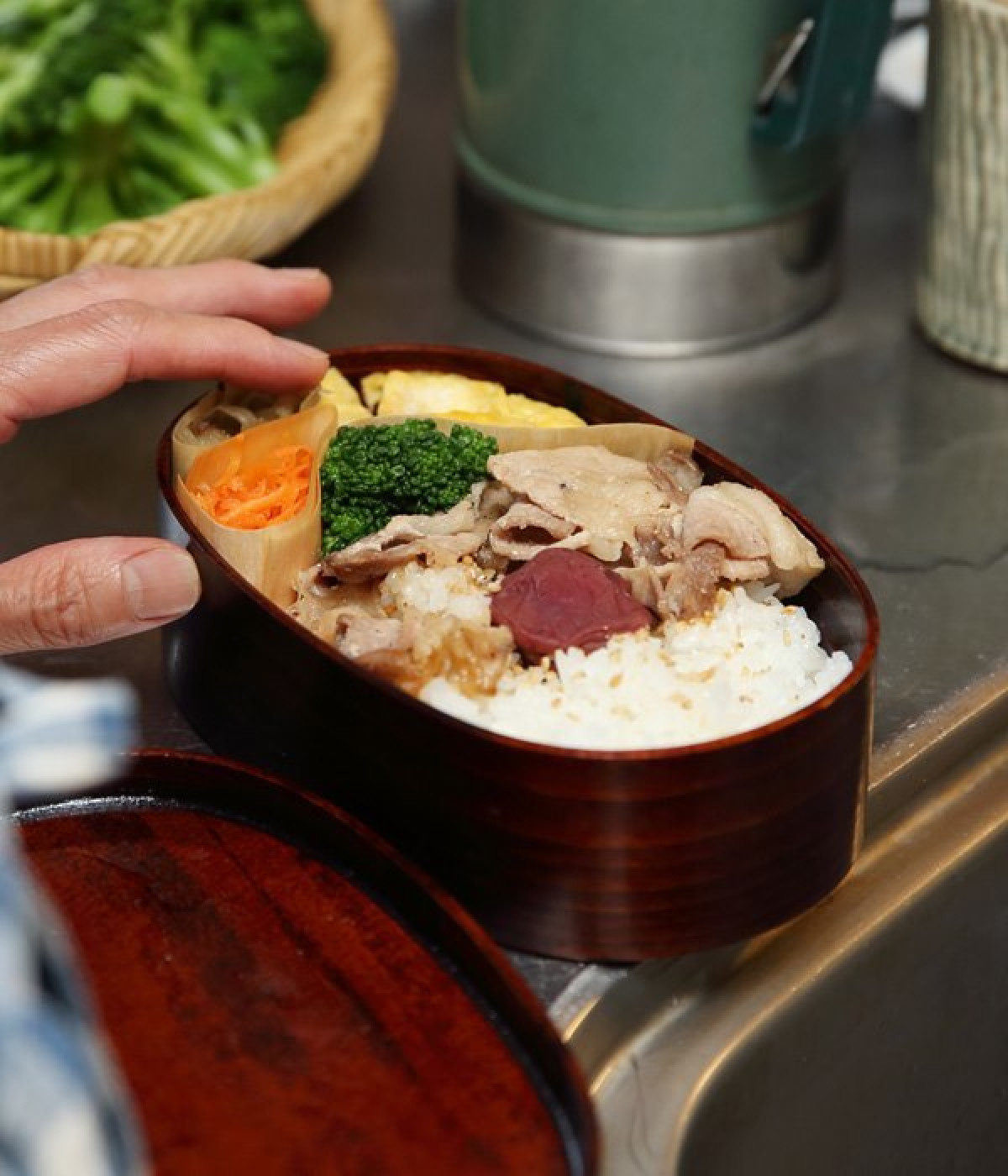 すり漆丸小判弁当箱　大(カラー１-ONESIZE)