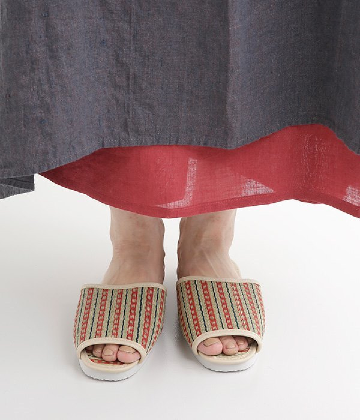 いぐさスリッパ(レッド-ONESIZE)