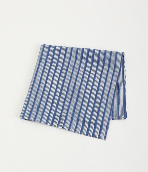 インド木版バンダナ(ブルー-ONESIZE)