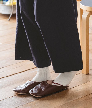 無地バブーシュ(ブラウン-39)