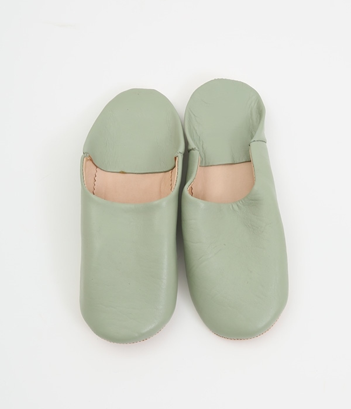 無地バブーシュ(ライトグリーン-39)