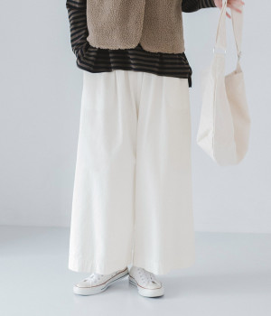 デニムイージーワイドパンツ(ホワイト-0)