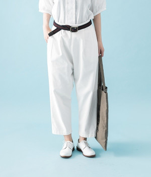 2タックゆったりチノパンツ(オフホワイト-ONESIZE)