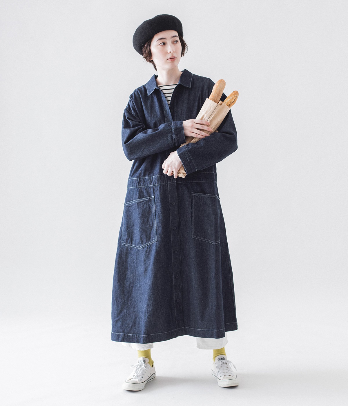 コットンリネンデニムワンピース｜&yarn（アンドヤーン）の商品詳細