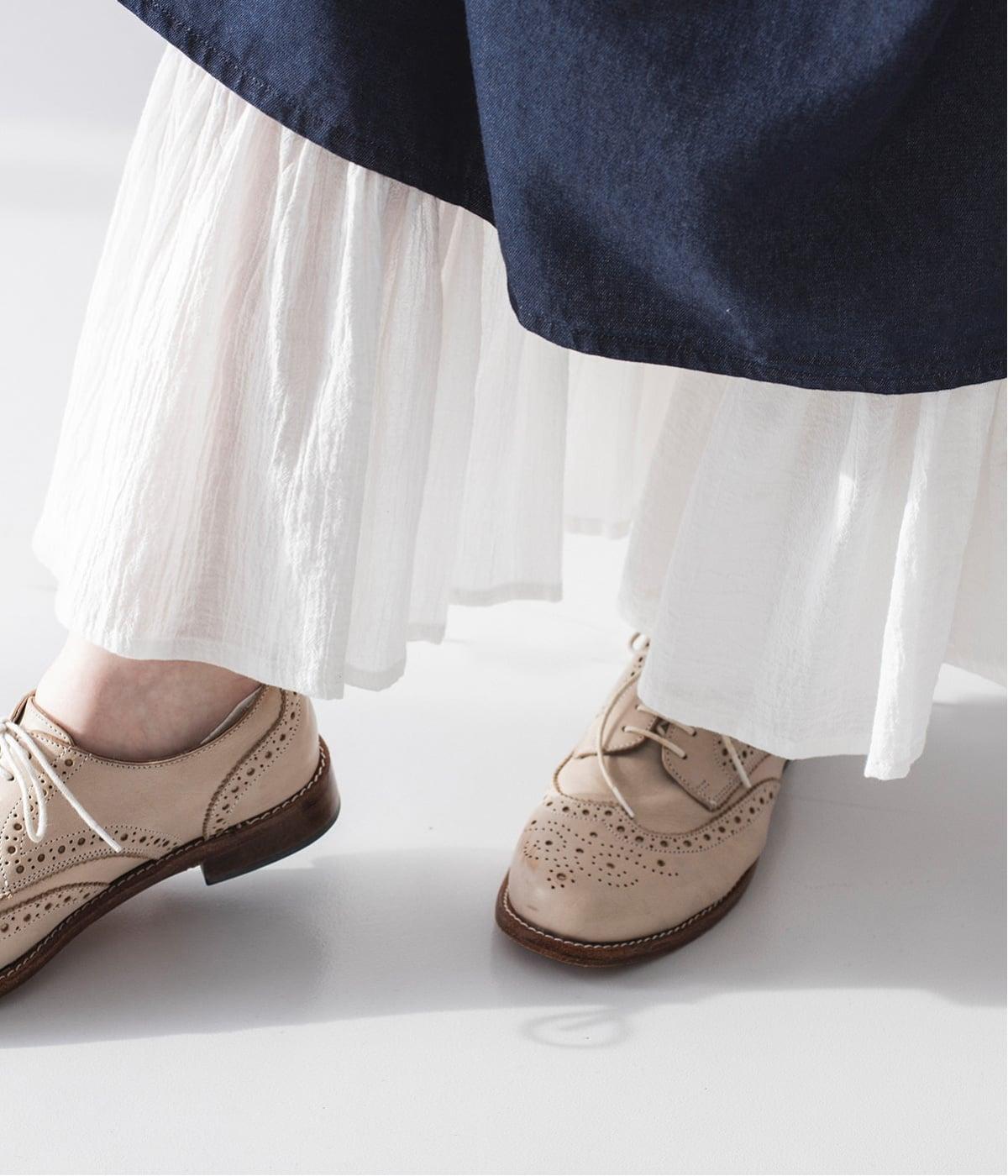 コットンワッシャーボイルぺチパンツ(ホワイト-F)