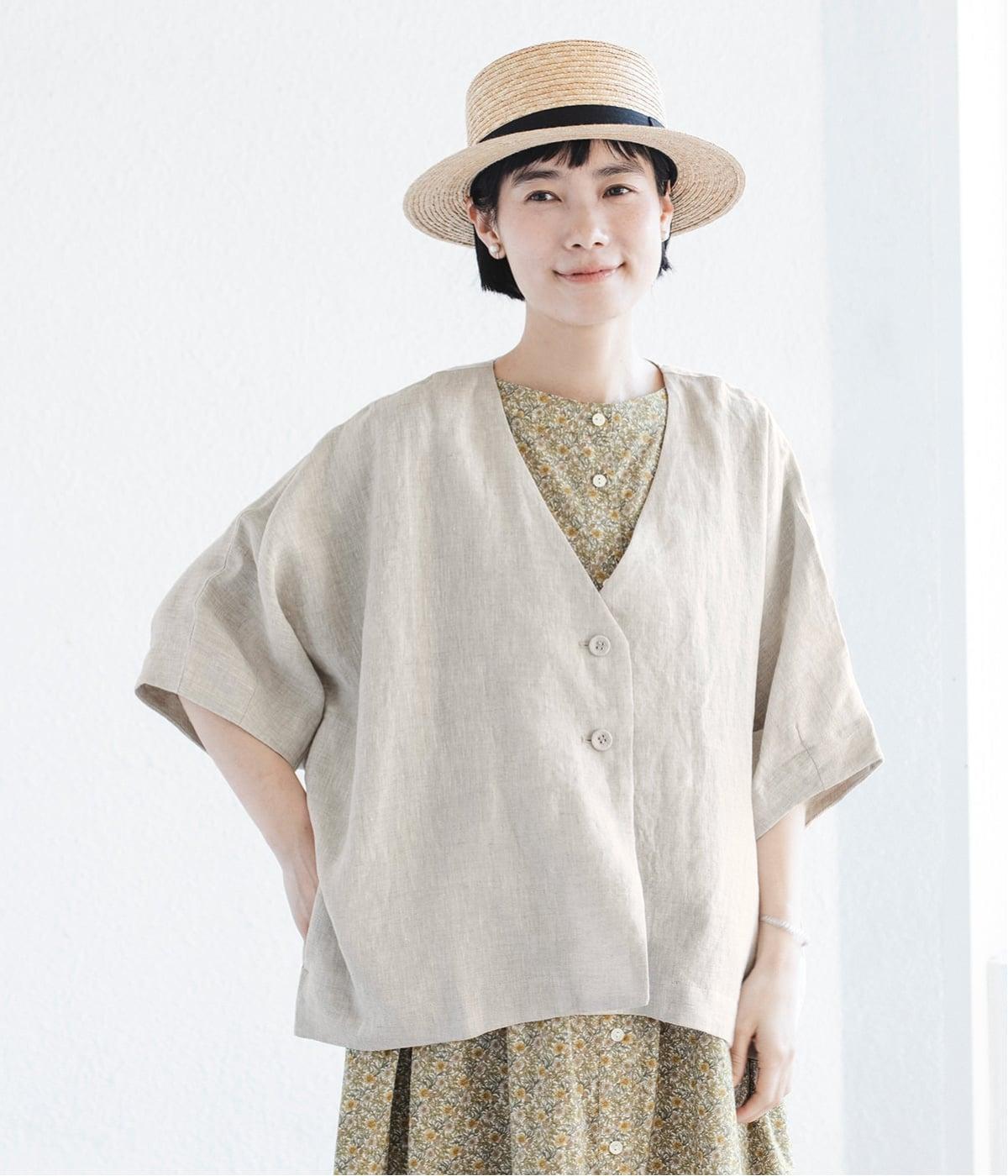 リネンドルマンジャケット(ナチュラル-F)