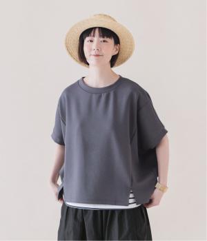 きれいめスウェット切替ベスト(ナスコン-F)